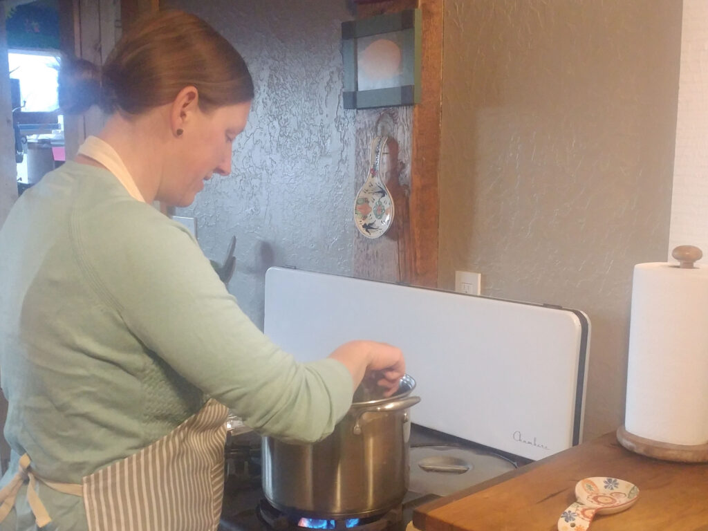 Brittany Cone making toffee