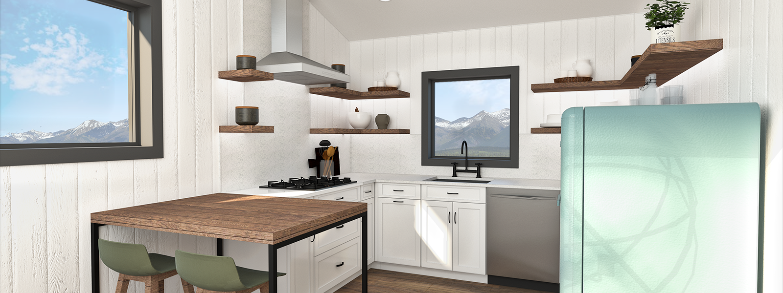 3D model of kitchen in house